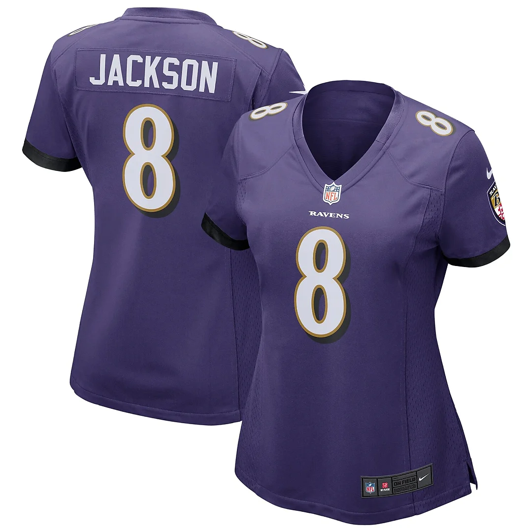 Zennovawear Lamar Jackson Baltimore Ravens Women's Game Jersey - Purple