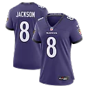 Zennovawear Lamar Jackson Baltimore Ravens Women's Team Game Jersey - Purple
