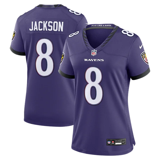 Zennovawear Lamar Jackson Baltimore Ravens Women's Team Game Jersey - Purple