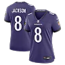 Zennovawear Lamar Jackson Baltimore Ravens Women's Team Game Jersey - Purple