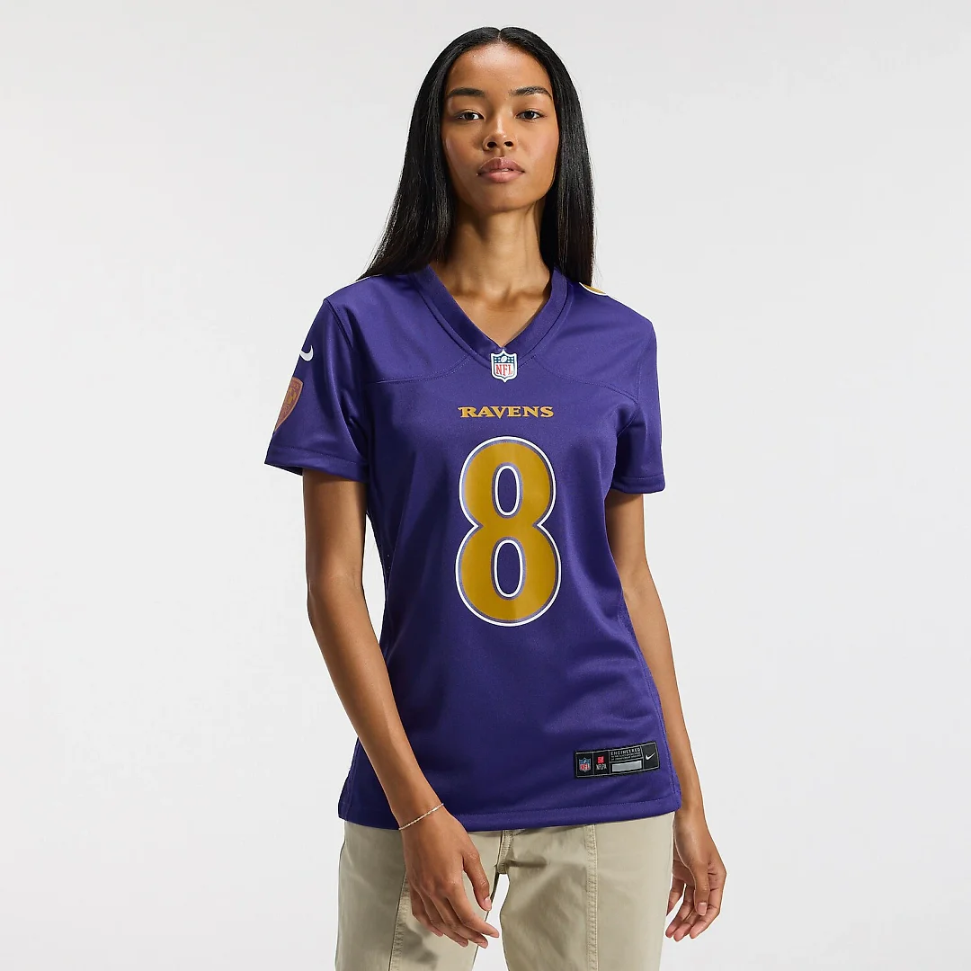 Zennovawear Lamar Jackson Baltimore Ravens Women's Alternate Game Jersey - Purple