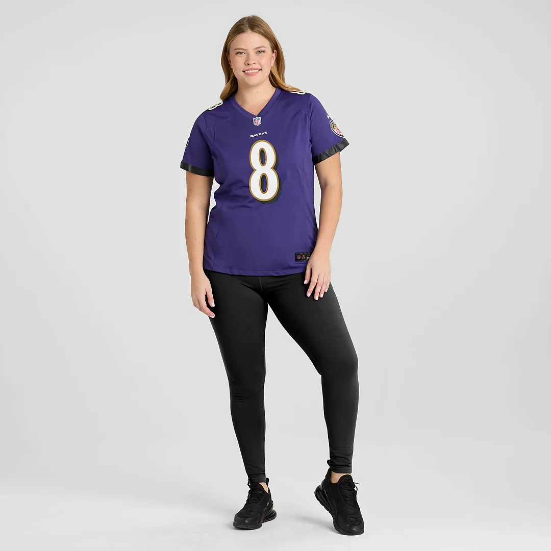 Zennovawear Lamar Jackson Baltimore Ravens Women's Game Jersey - Purple