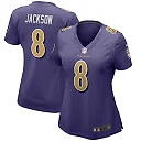 Zennovawear Lamar Jackson Baltimore Ravens Women's Alternate Game Player Jersey - Purple