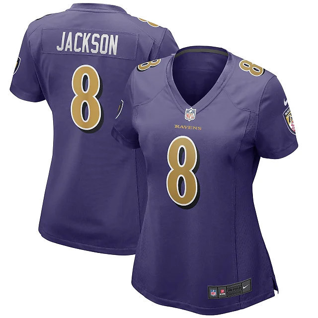 Zennovawear Lamar Jackson Baltimore Ravens Women's Alternate Game Player Jersey - Purple