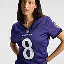 Zennovawear Lamar Jackson Baltimore Ravens Women's Team Game Jersey - Purple