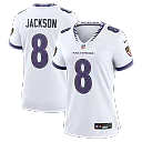 Zennovawear Lamar Jackson Baltimore Ravens Women's Game Jersey - White