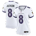 Zennovawear Lamar Jackson Baltimore Ravens Women's Game Jersey - White