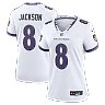 Zennovawear Lamar Jackson Baltimore Ravens Women's Game Jersey - White
