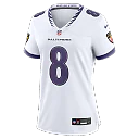 Zennovawear Lamar Jackson Baltimore Ravens Women's Game Jersey - White