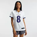 Zennovawear Lamar Jackson Baltimore Ravens Women's Game Jersey - White