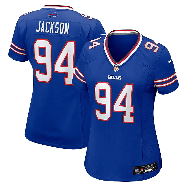 Zennovawear Landon Jackson Buffalo Bills Women's Team Game Jersey - Royal