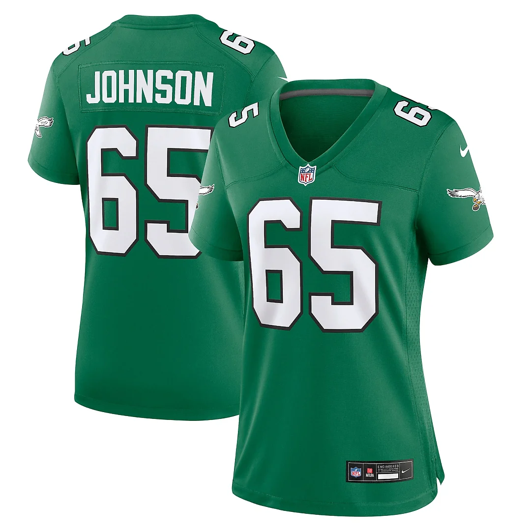 Zennovawear Lane Johnson Philadelphia Eagles Women's Alternate Game Jersey - Kelly Green