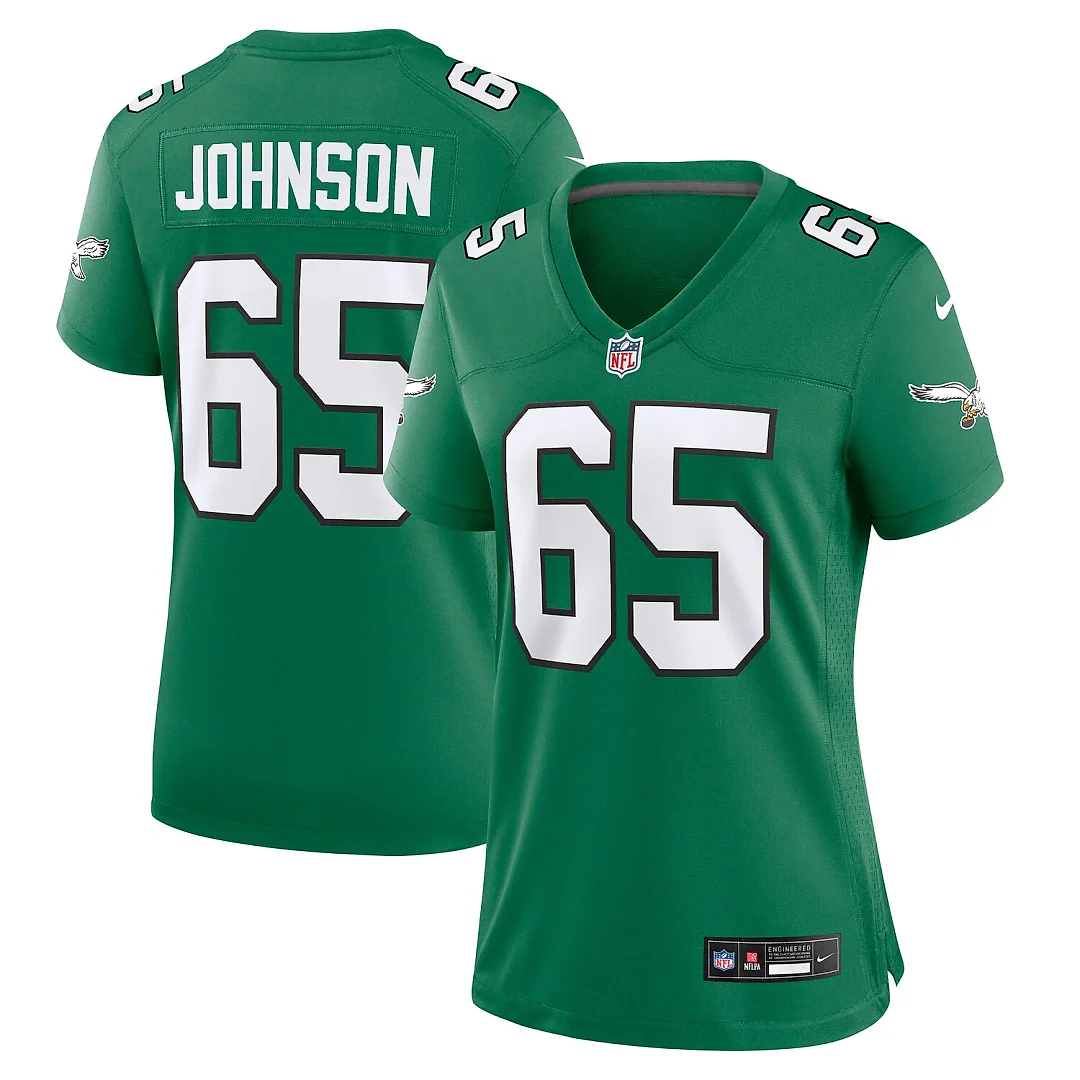 Zennovawear Lane Johnson Philadelphia Eagles Women's Alternate Game Jersey - Kelly Green