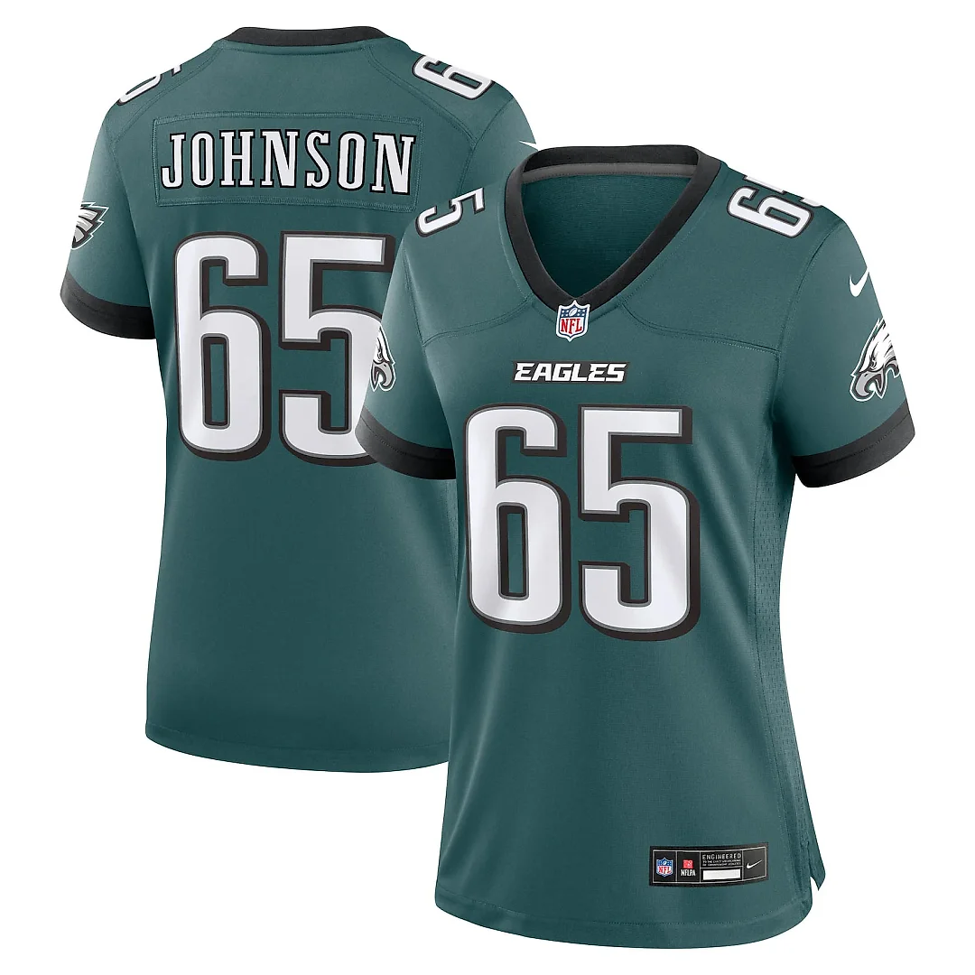 Zennovawear Lane Johnson Philadelphia Eagles Women's Team Game Jersey - Midnight Green