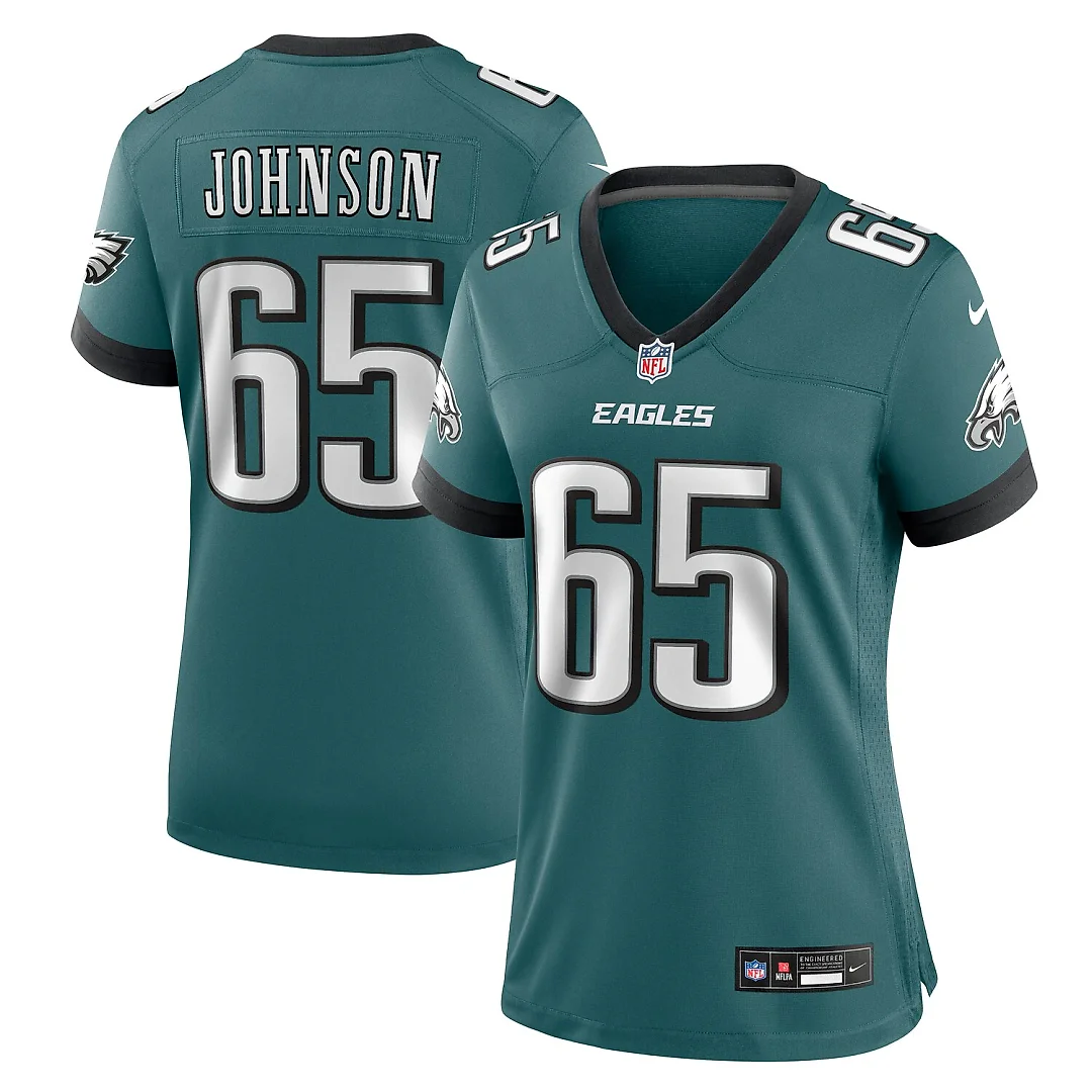 Zennovawear Lane Johnson Philadelphia Eagles Women's Team Game Jersey - Midnight Green