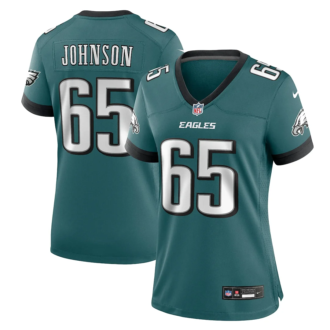 Zennovawear Lane Johnson Philadelphia Eagles Women's Team Game Jersey - Midnight Green