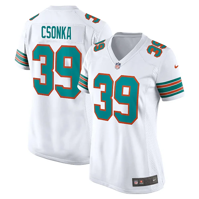 Zennovawear Larry Csonka Miami Dolphins Women's Retired Player Jersey - White