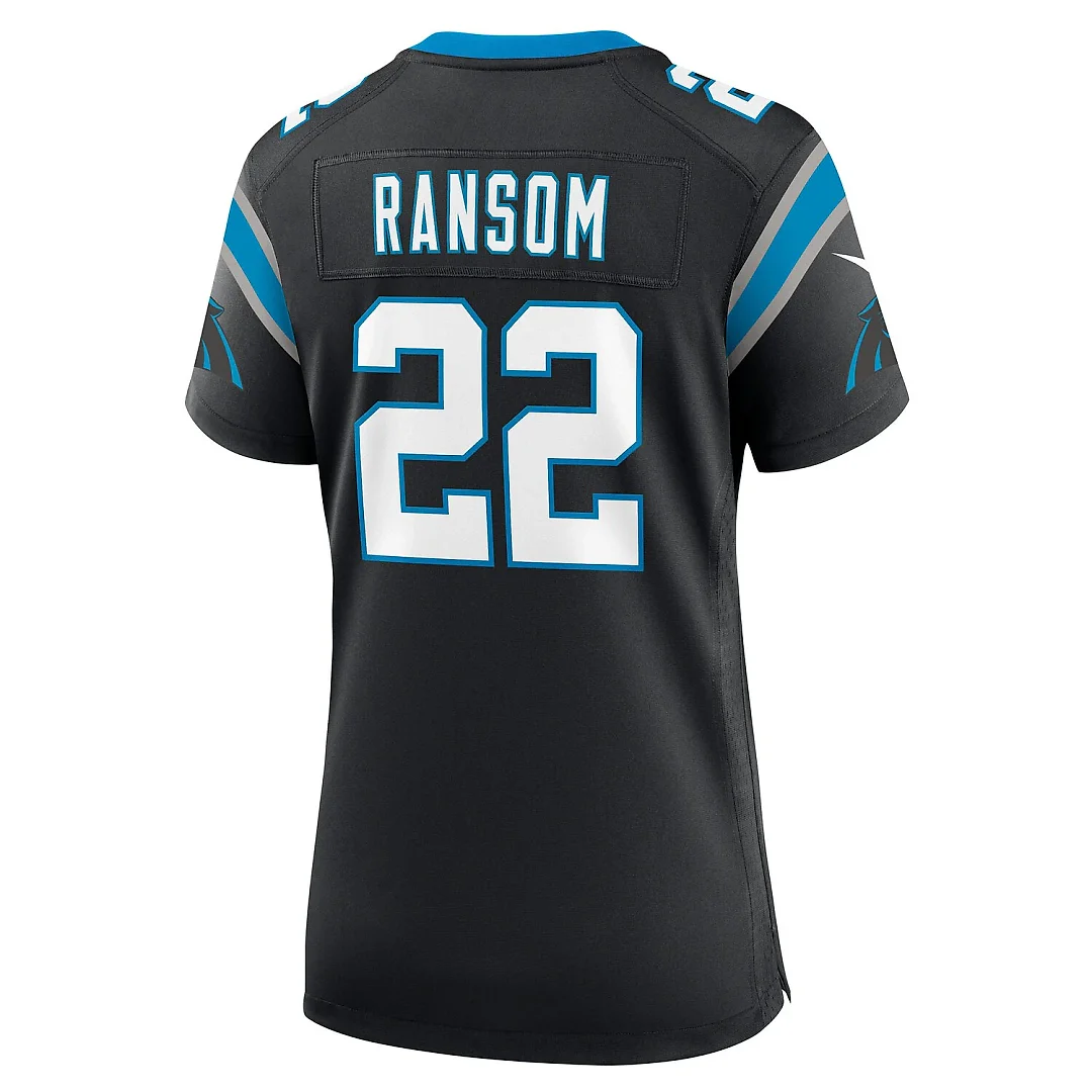 Zennovawear Lathan Ransom Carolina Panthers Women's Team Game Jersey - Black