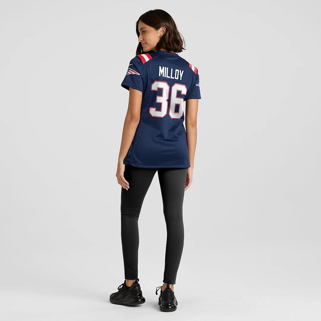 Zennovawear Lawyer Milloy New England Patriots Women's Game Retired Player Jersey - Navy