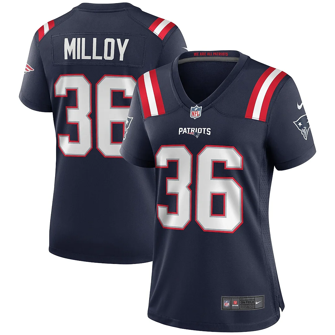 Zennovawear Lawyer Milloy New England Patriots Women's Game Retired Player Jersey - Navy