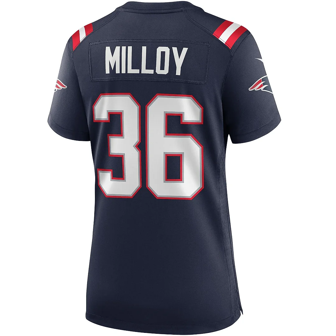 Zennovawear Lawyer Milloy New England Patriots Women's Game Retired Player Jersey - Navy
