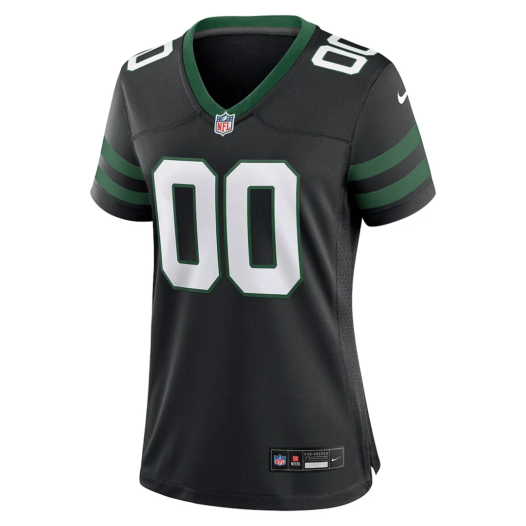 Zennovawear New York Jets Women's Alternate Custom Game Jersey - Legacy Black