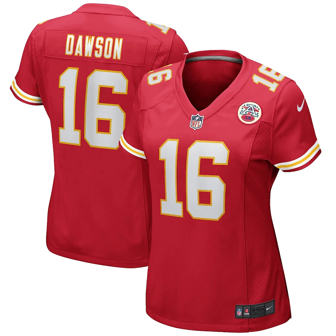 Zennovawear Len Dawson Kansas City Chiefs Women's Game Retired Player Jersey - Red