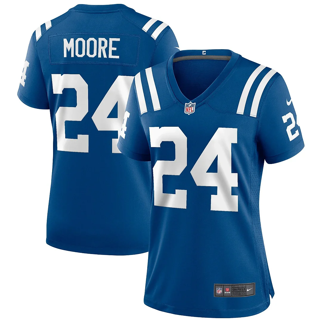 Zennovawear Lenny Moore Indianapolis Colts Women's Game Retired Player Jersey - Royal