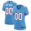 Zennovawear Tennessee Titans Women's Game Custom Jersey - Light Blue