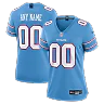 Zennovawear Tennessee Titans Women's Game Custom Jersey - Light Blue