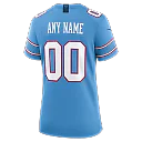 Zennovawear Tennessee Titans Women's Game Custom Jersey - Light Blue