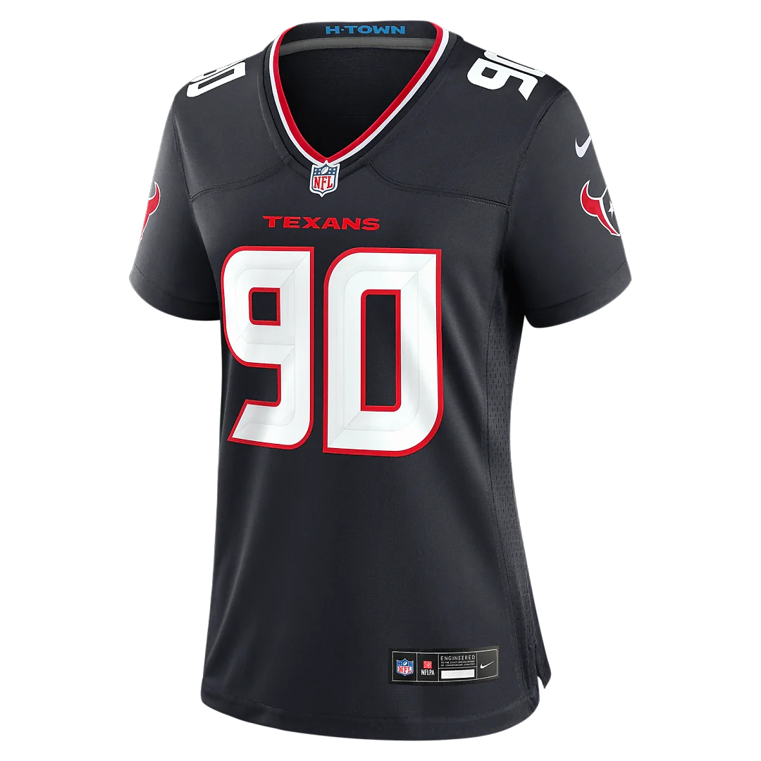 Zennovawear Logan Hall Houston Texans Women's Team Game Jersey - Navy