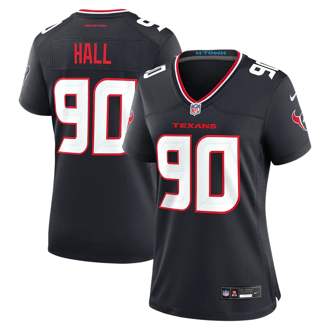 Zennovawear Logan Hall Houston Texans Women's Team Game Jersey - Navy
