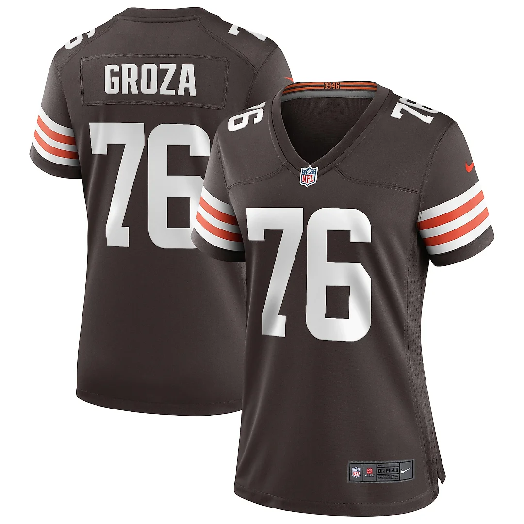 Zennovawear Lou Groza Cleveland Browns Women's Game Retired Player Jersey - Brown