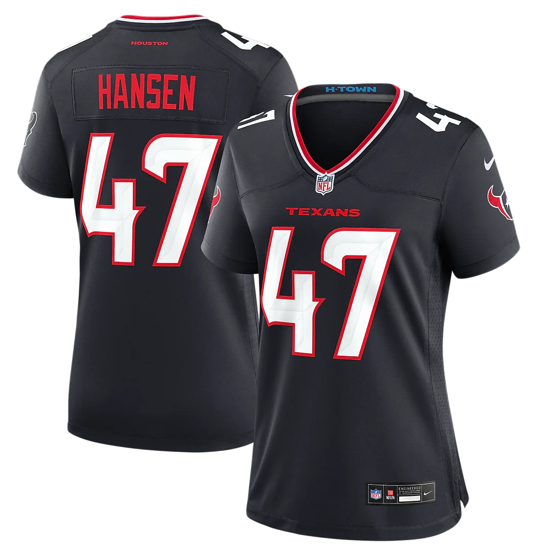Zennovawear Louis Hansen Houston Texans Women's Team Game Jersey - Navy