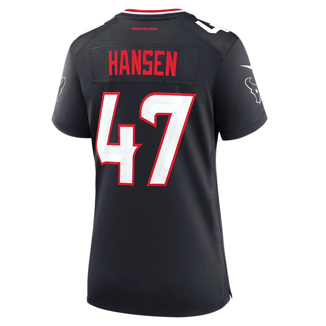 Zennovawear Louis Hansen Houston Texans Women's Team Game Jersey - Navy