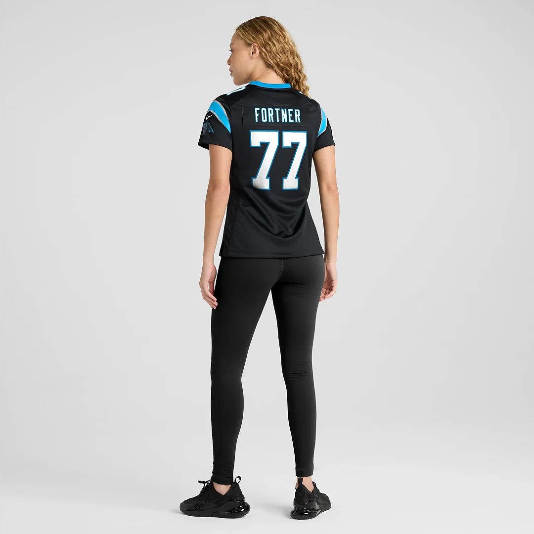Zennovawear Luke Fortner Carolina Panthers Women's Team Game Jersey - Black