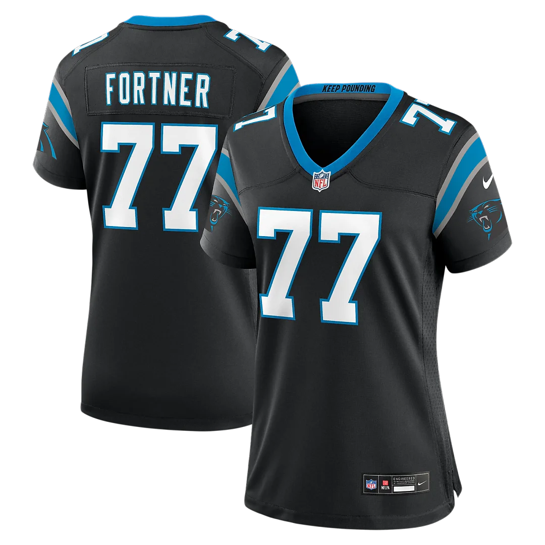 Zennovawear Luke Fortner Carolina Panthers Women's Team Game Jersey - Black