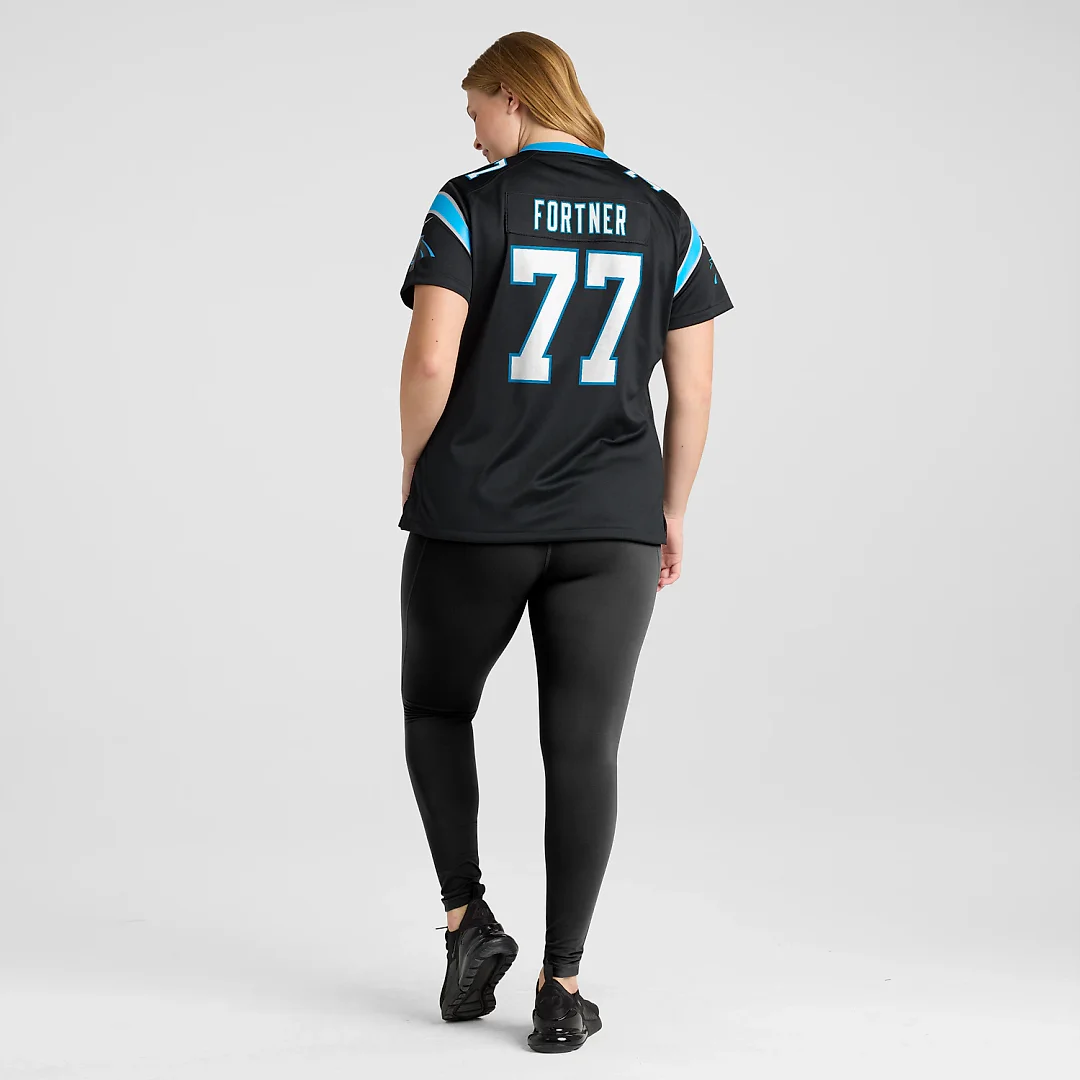 Zennovawear Luke Fortner Carolina Panthers Women's Team Game Jersey - Black