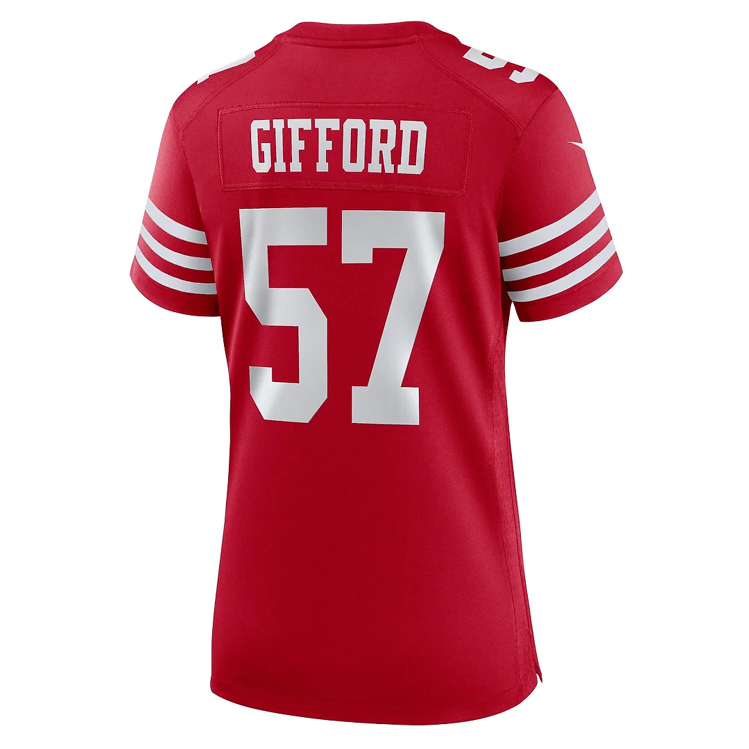 Zennovawear Luke Gifford San Francisco 49ers Women's Team Game Jersey - Scarlet