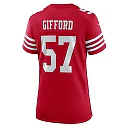 Zennovawear Luke Gifford San Francisco 49ers Women's Team Game Jersey - Scarlet