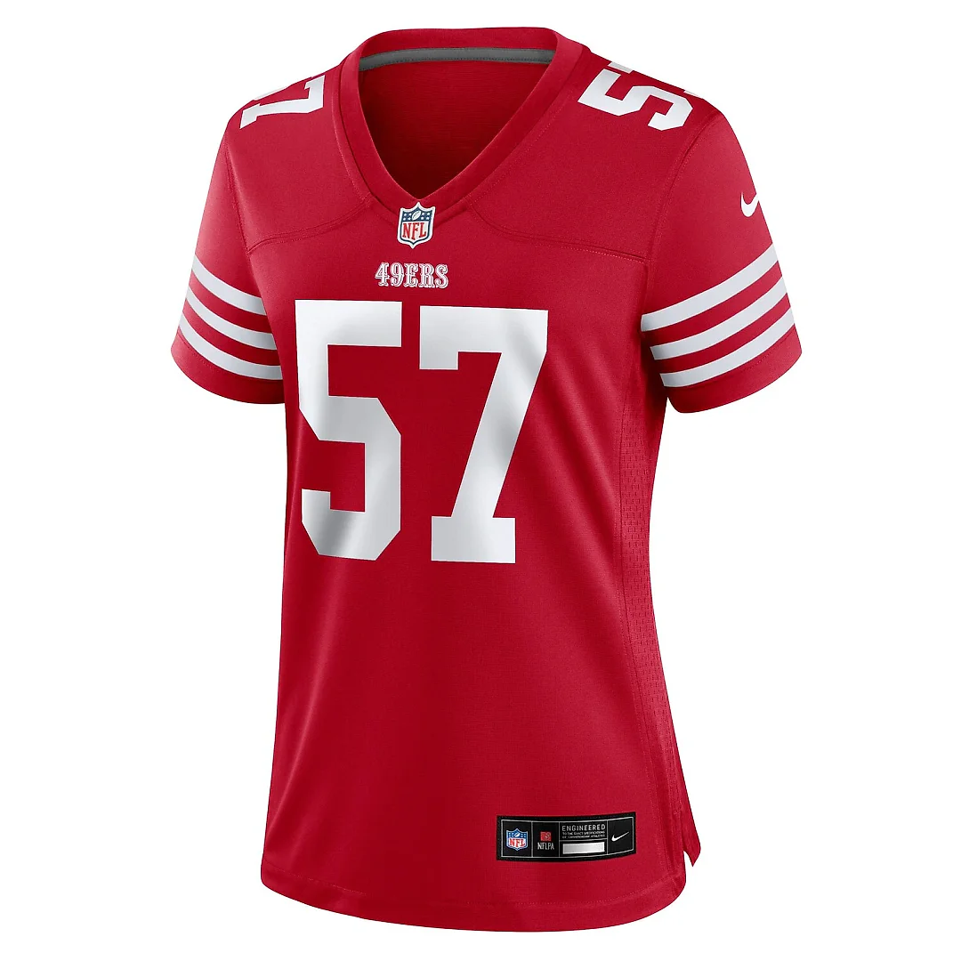 Zennovawear Luke Gifford San Francisco 49ers Women's Team Game Jersey - Scarlet