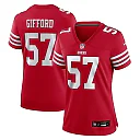 Zennovawear Luke Gifford San Francisco 49ers Women's Team Game Jersey - Scarlet