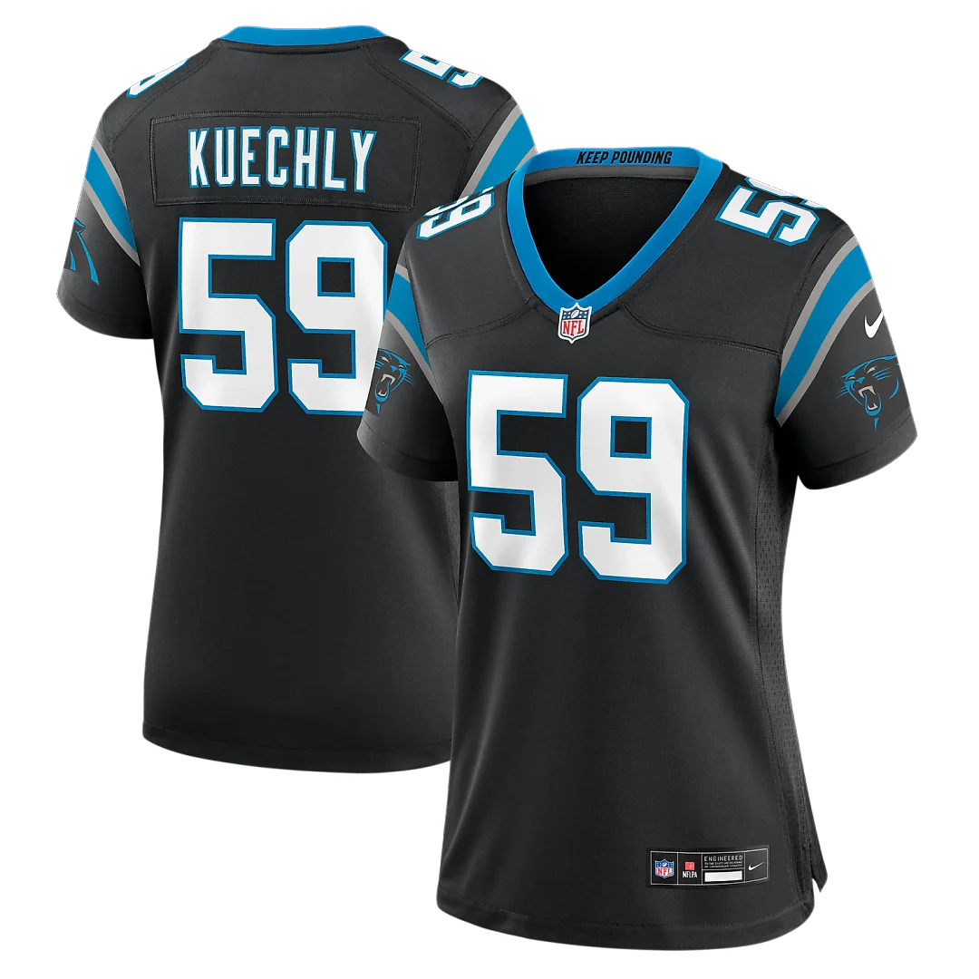 Zennovawear Luke Kuechly Carolina Panthers Women's Team Game Jersey - Black