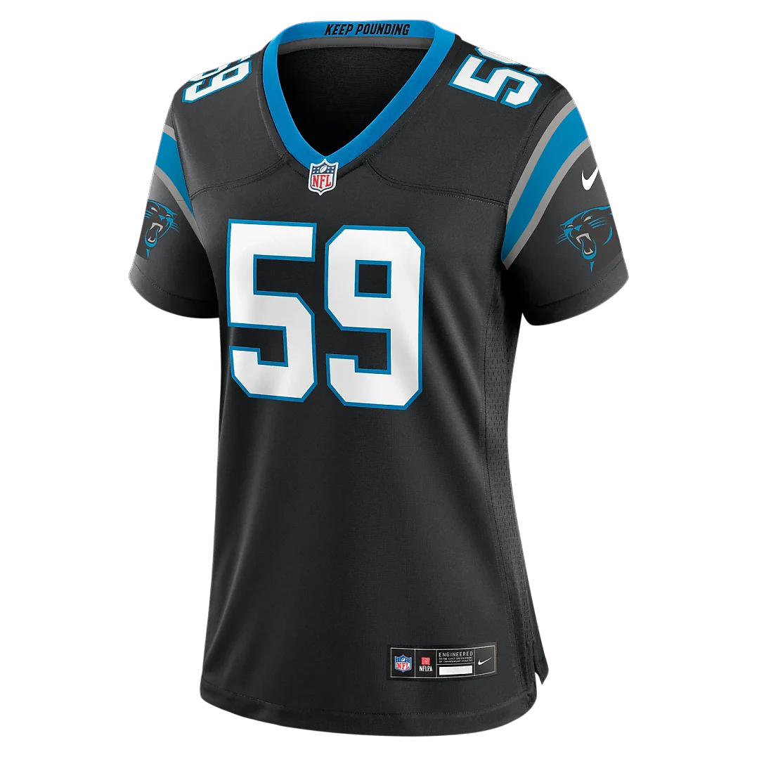 Zennovawear Luke Kuechly Carolina Panthers Women's Team Game Jersey - Black