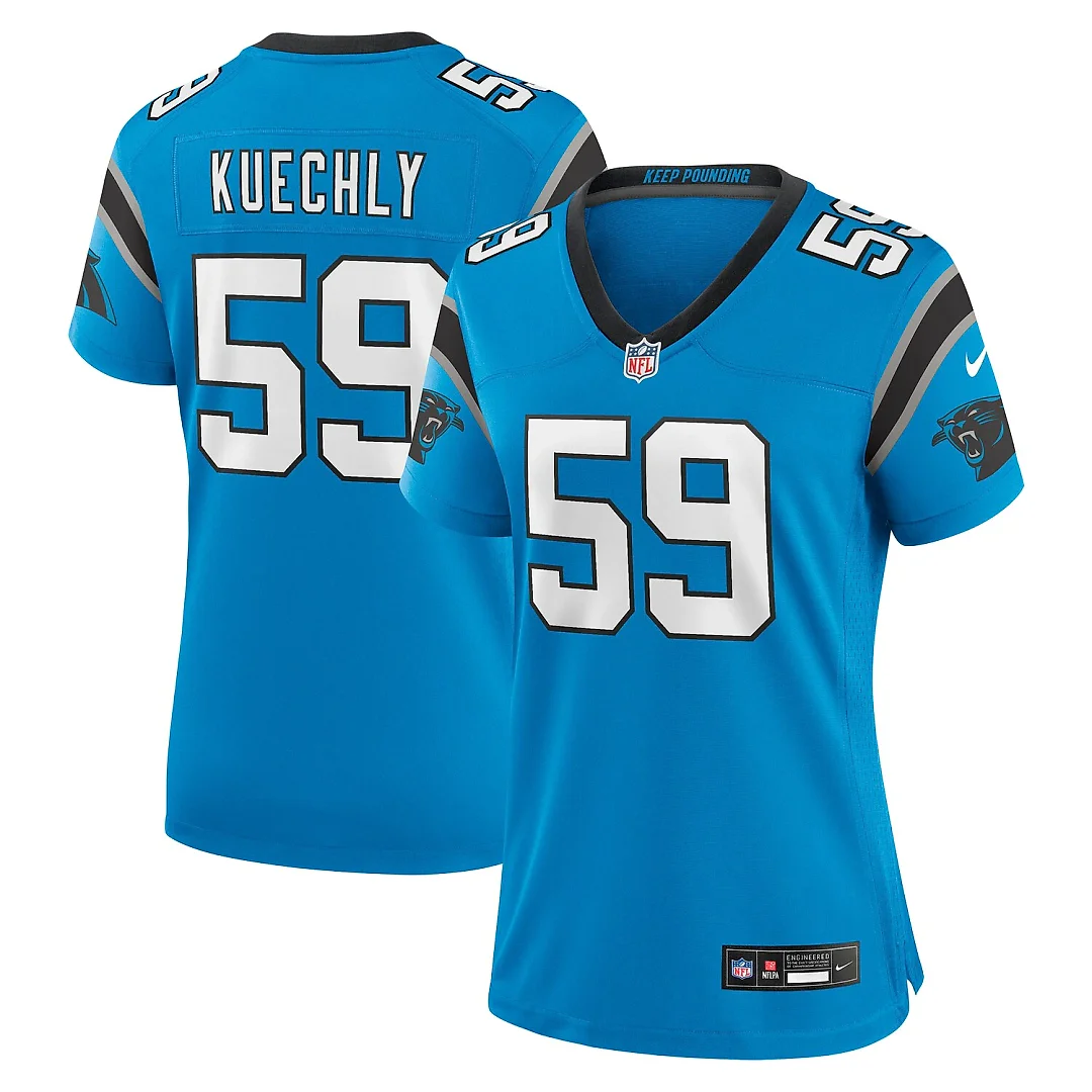 Zennovawear Luke Kuechly Carolina Panthers Women's Retired Player Game Jersey - Blue