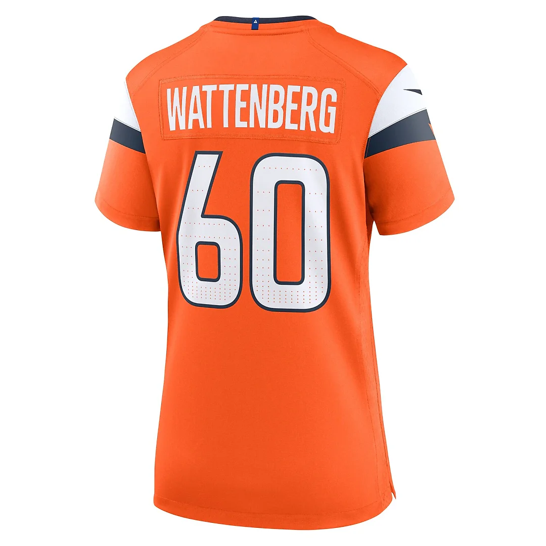 Zennovawear Luke Wattenberg Denver Broncos Women's Team Game Jersey - Orange