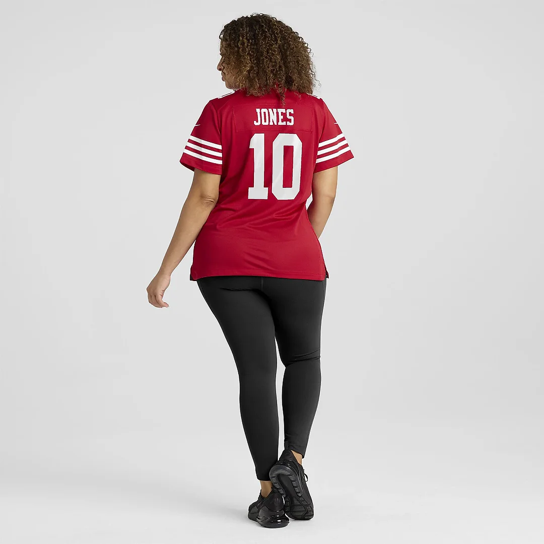 Zennovawear Mac Jones San Francisco 49ers Women's Team Game Jersey - Scarlet