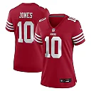 Zennovawear Mac Jones San Francisco 49ers Women's Team Game Jersey - Scarlet