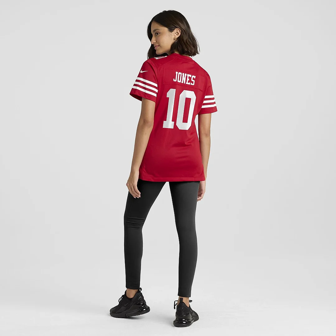 Zennovawear Mac Jones San Francisco 49ers Women's Team Game Jersey - Scarlet